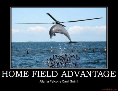 Home Field Advantage Funny Dolphin Poster