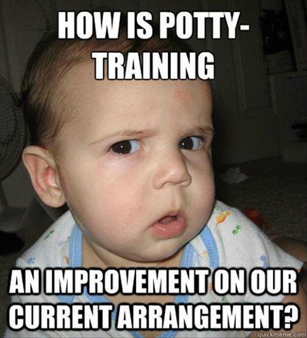 How Is Potty Training Funny Baby Face Meme