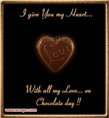 I Give You My Heart With All My Love On Chocolate Day Glitter