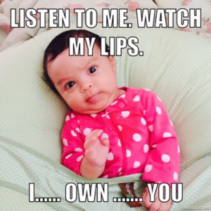 Listen To Me Watch My Lips Funny Baby Face Meme