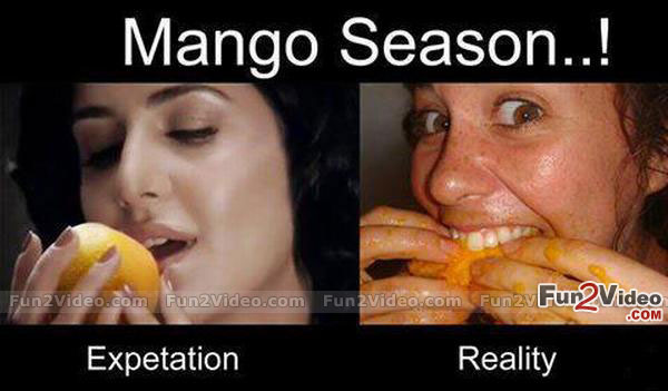 Mango Eating Expectation And Reality Funny Picture