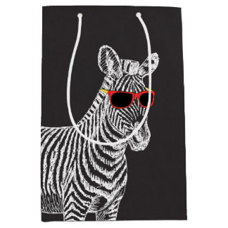 Sketch Zebra With Sunglasses Funny Image