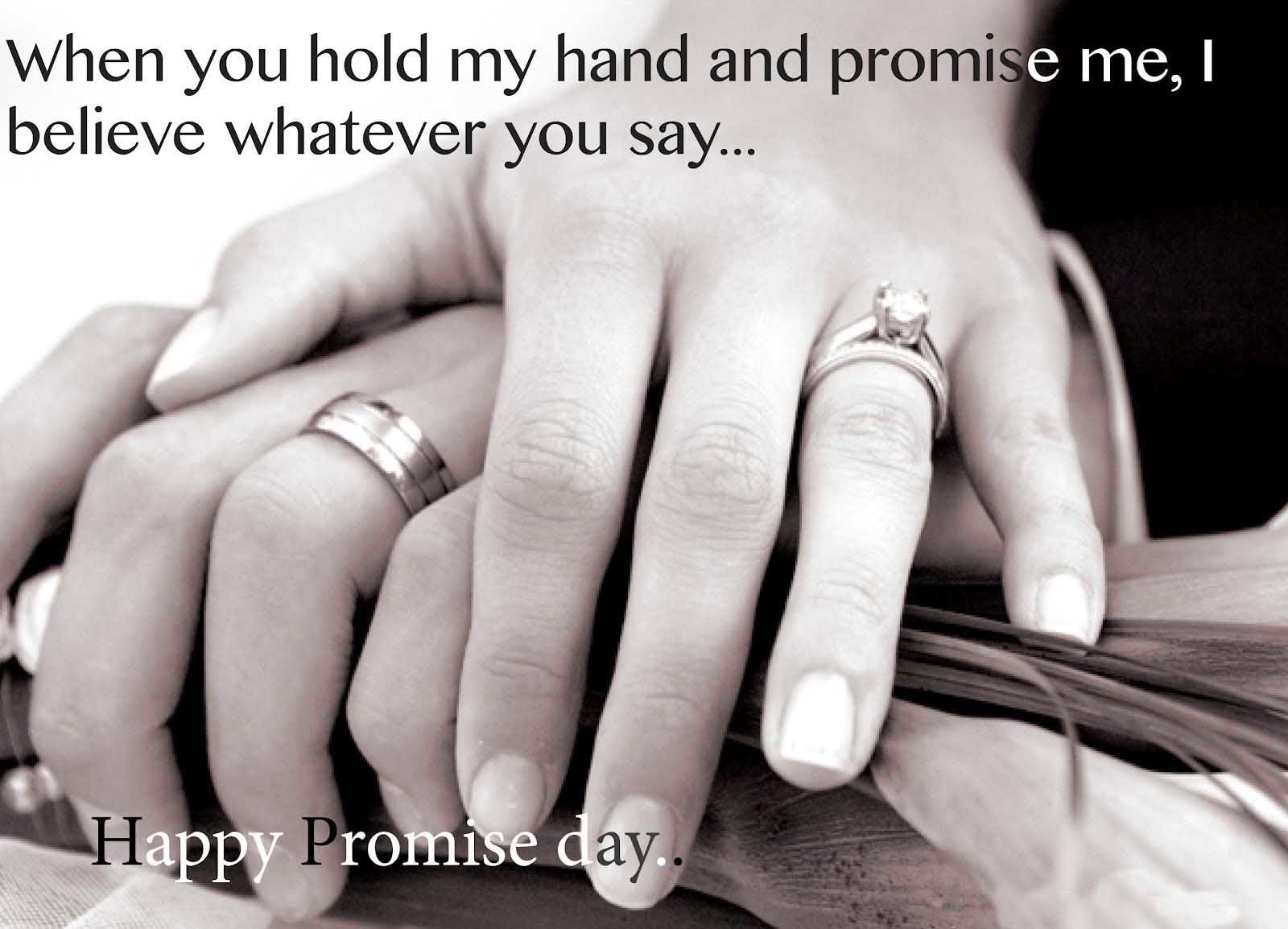 When You Hold My Hand And Promise Me, I Believe Whatever You Say Happy Promise Day Wallpaper
