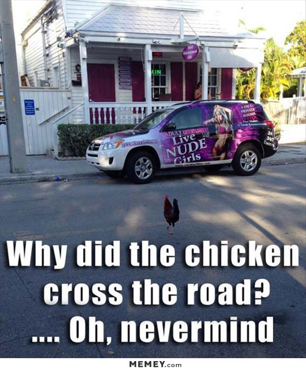 Why Did The Chicken Cross The Road Funny Meme