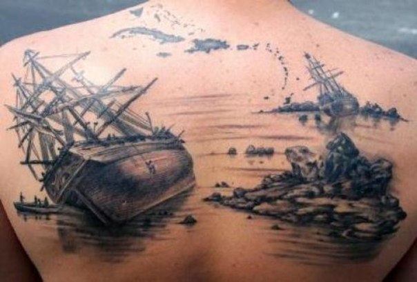 22 Colorful Boat Tattoo Images And Pictures Gallery
