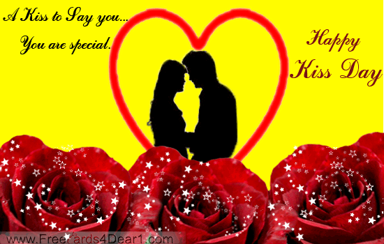 A Kiss To Say You You are Special Happy Kiss Day Animated Picture