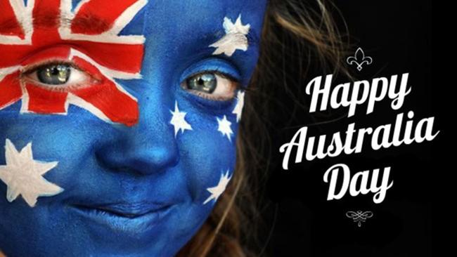 Australia Day Australian Flag On Face