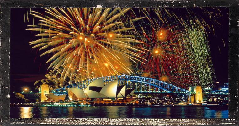 Australia Day Beautiful Fireworks