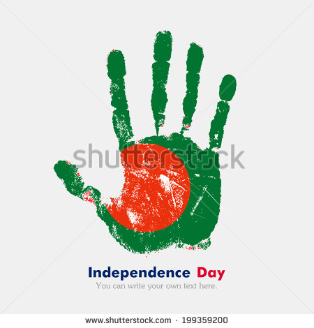 Bangladesh Flag Hand Independence Day