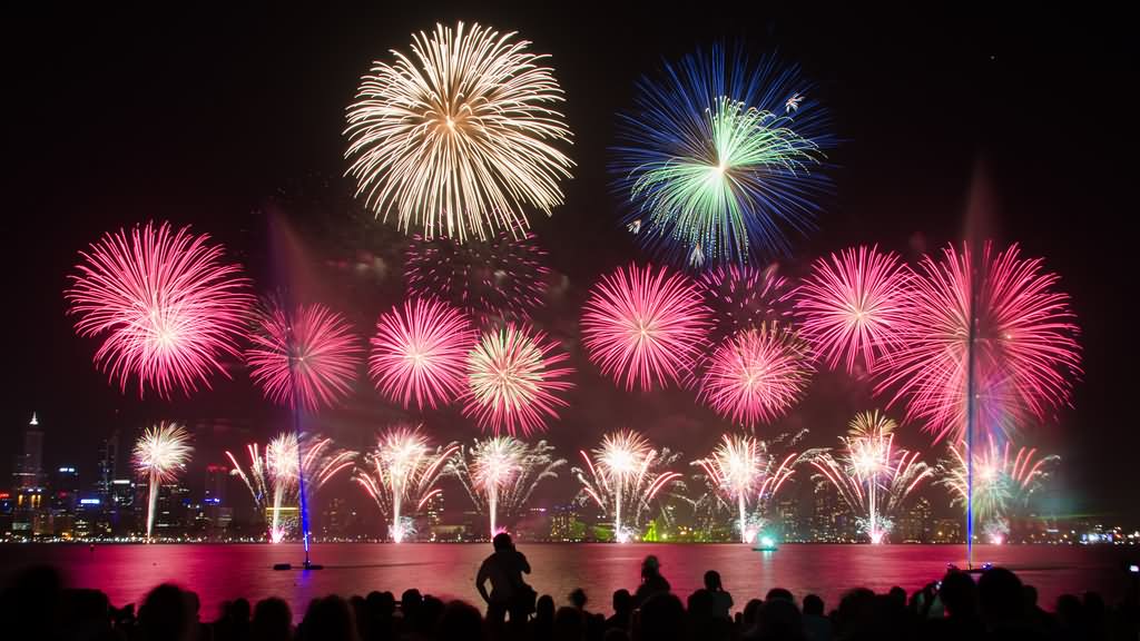 Beautiful Fireworks On Australia Day