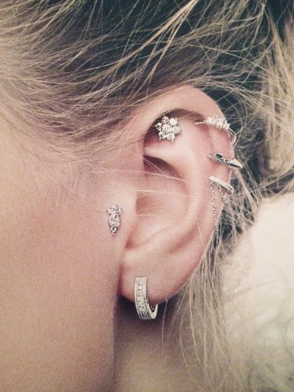 Beautiful Tragus And Cartilage Piercing For Women