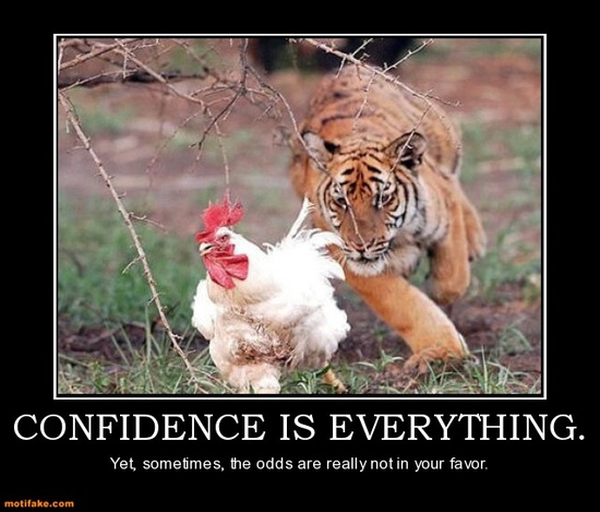 Confidence Is Everything Funny Tiger Poster