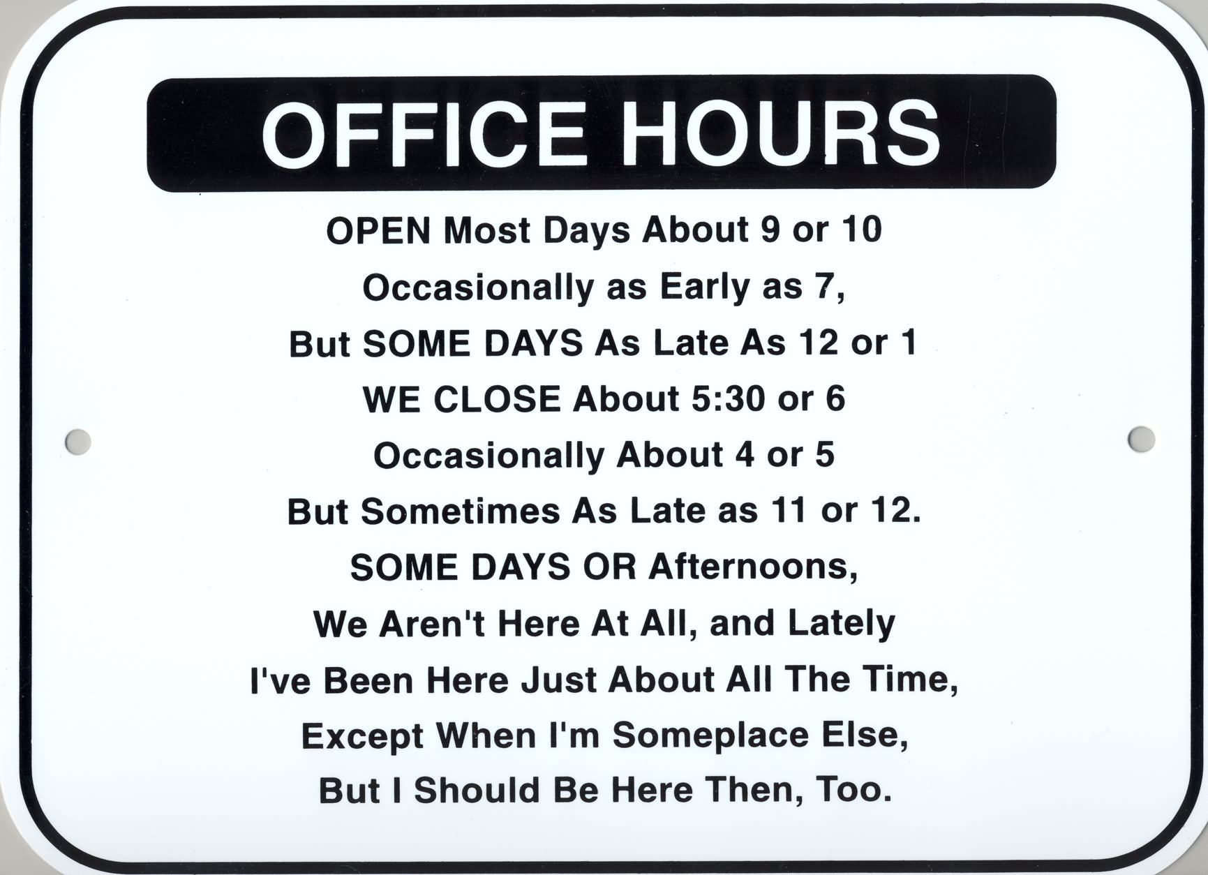 Funny Office Hours