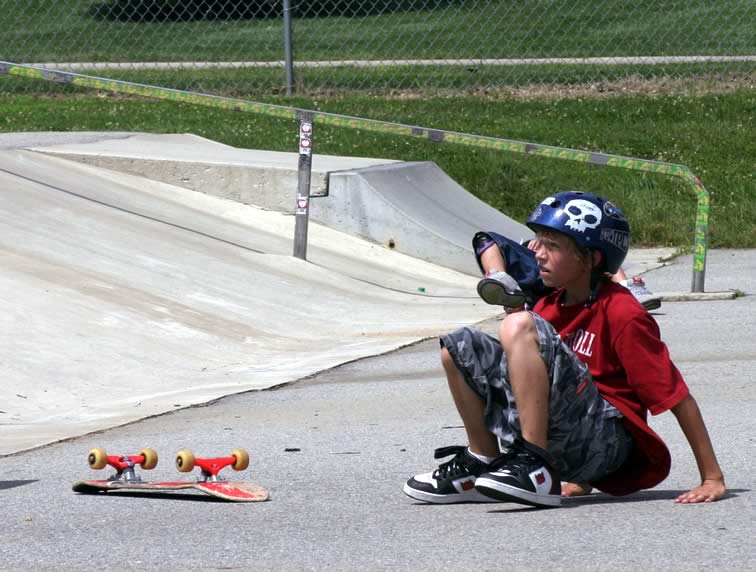 Funny Skateboarding Accident Image