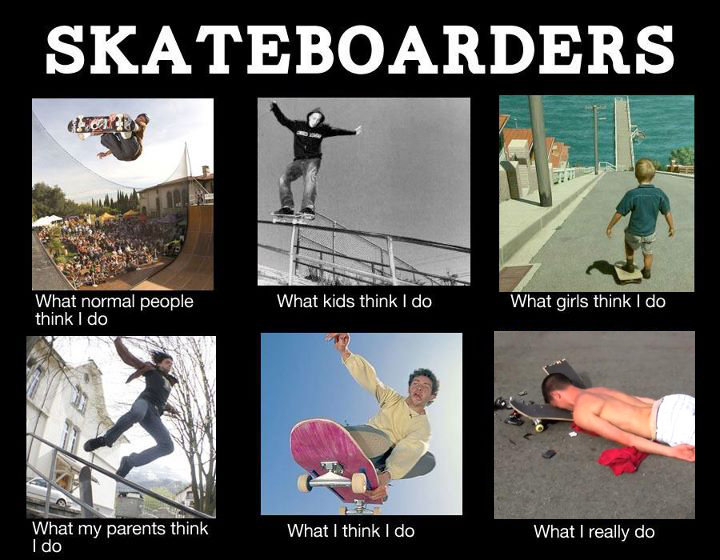 Funny Skateboarding Accidents Poster
