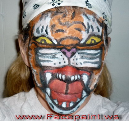 Funny Tiger Painted Face