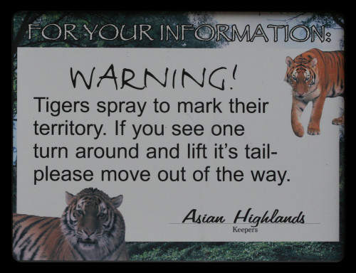 Funny Tiger Warning