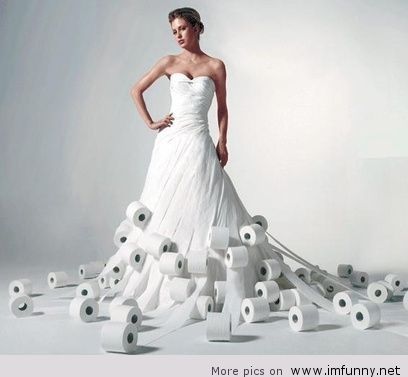 Girl In Toilet Paper Dress Funny Fashion
