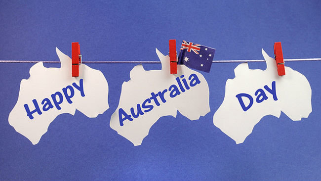 Happy Australia Day Hanging Note Facebook Cover Picture