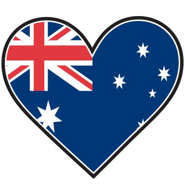 Happy Australia Day Heart Australian Flag Picture