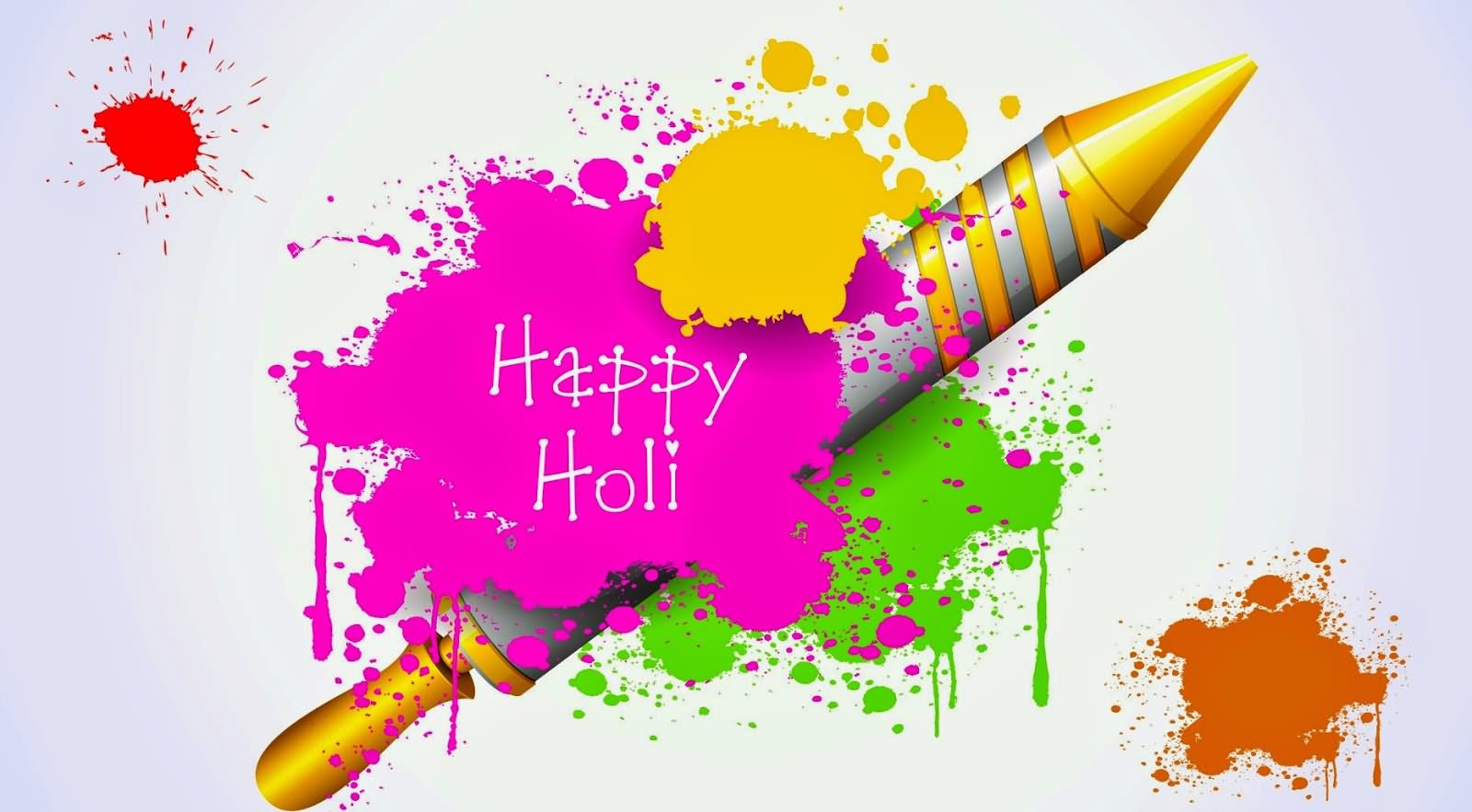 Happy Holi Color Splash HD Wallpaper