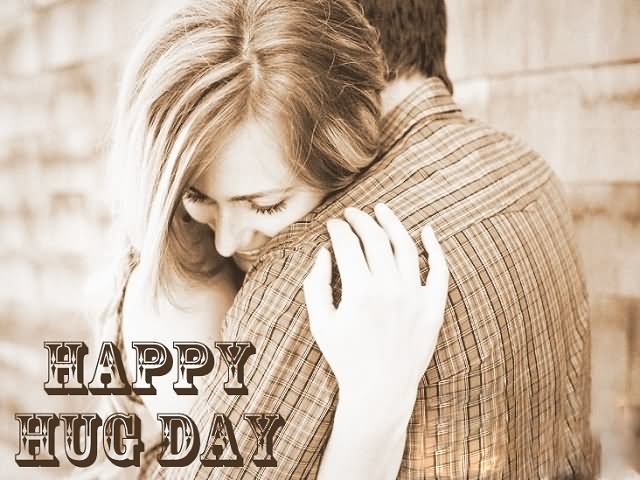 Happy Hug Day Hugging Couple Picture For Lover