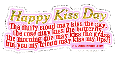 Happy Kiss Day Glitter