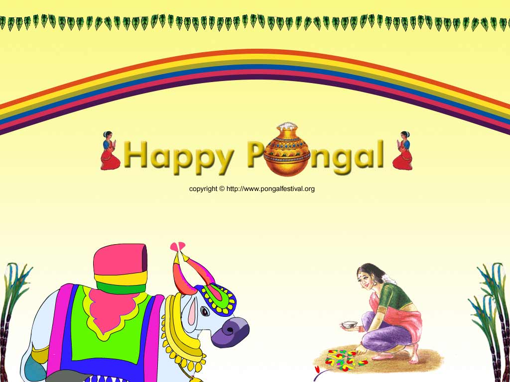 Happy Pongal Beautiful Wallpaper