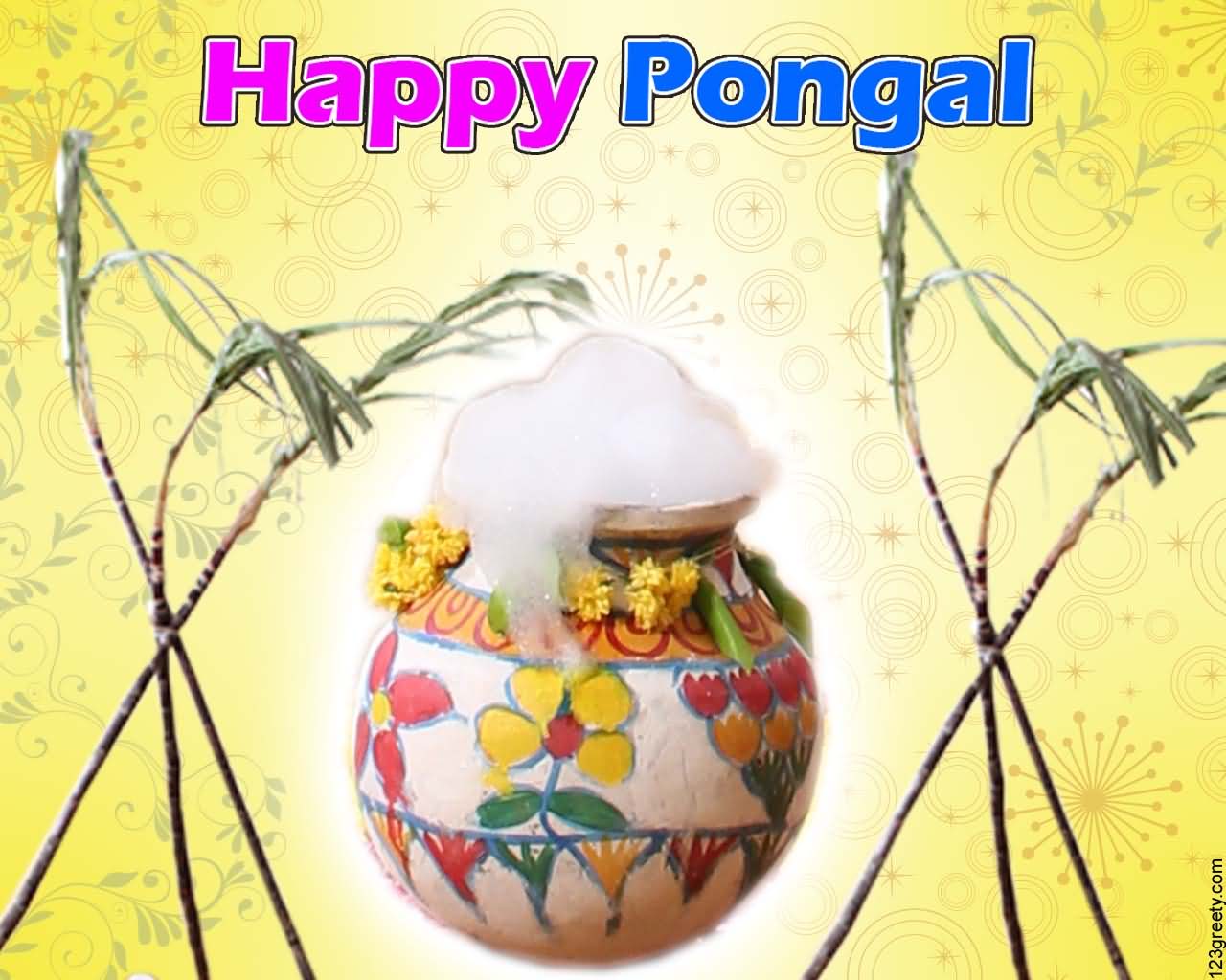 Happy Pongal Pot Full Of Butter Picture