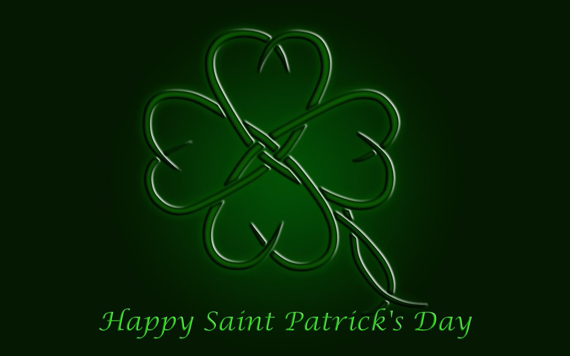 Happy Saint Patrick's Day Shamrock Leaf HD Wallpaper