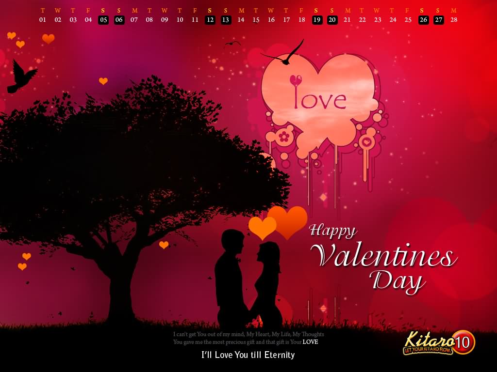 Happy Valentines Day Calendar