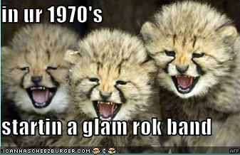 In Ur 1970's Strain A Glam Rock Band Funny Tiger Caption
