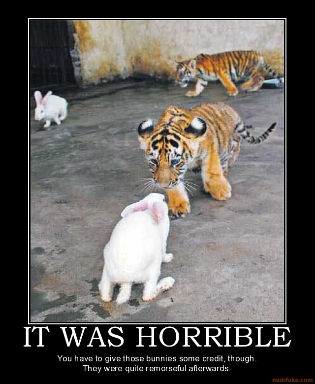 It Was Horrible Funny Tiger Poster