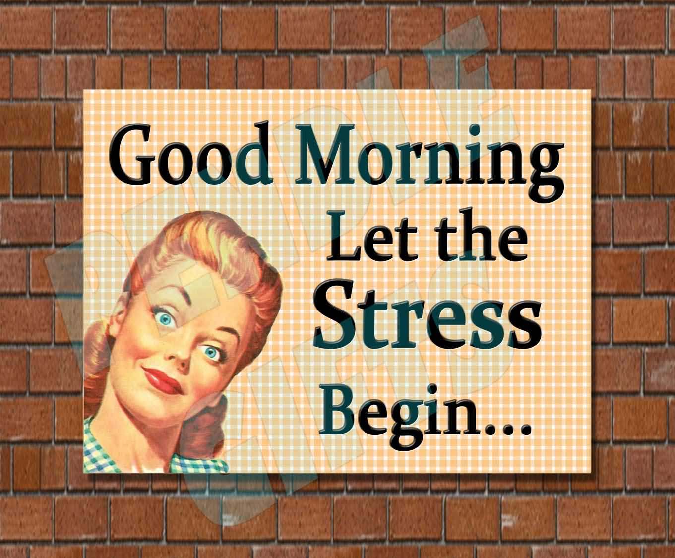 Let The Stress Begin Funny Retro Picture