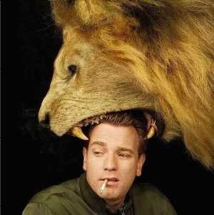 Lion Eating Man's Head Funny Photoshopped
