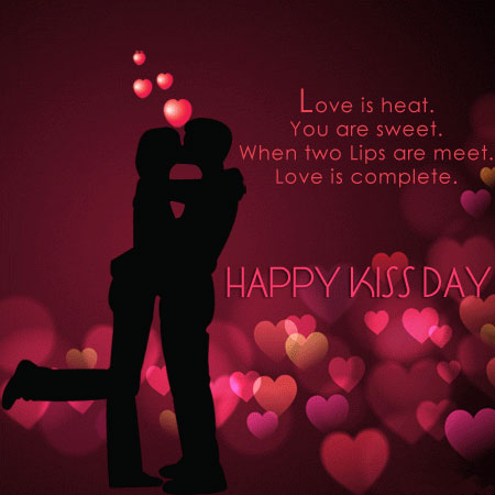 Love Is Heat You Are Sweet When Two Lips Are Meet Love Is Complete Happy Kiss Day