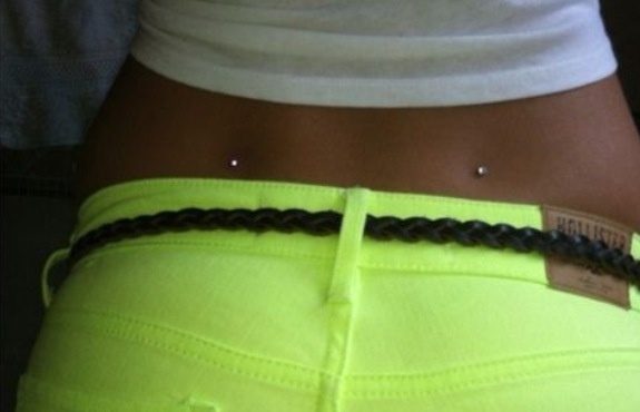 Lower Back Dimple Piercing For Girls
