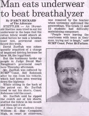 Man Eats Underwear To Beat Breathalyzer Funny News
