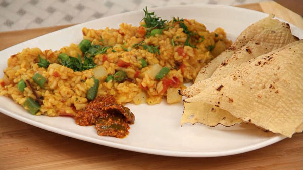 Masala (Spicy) Khichdi Recipe
