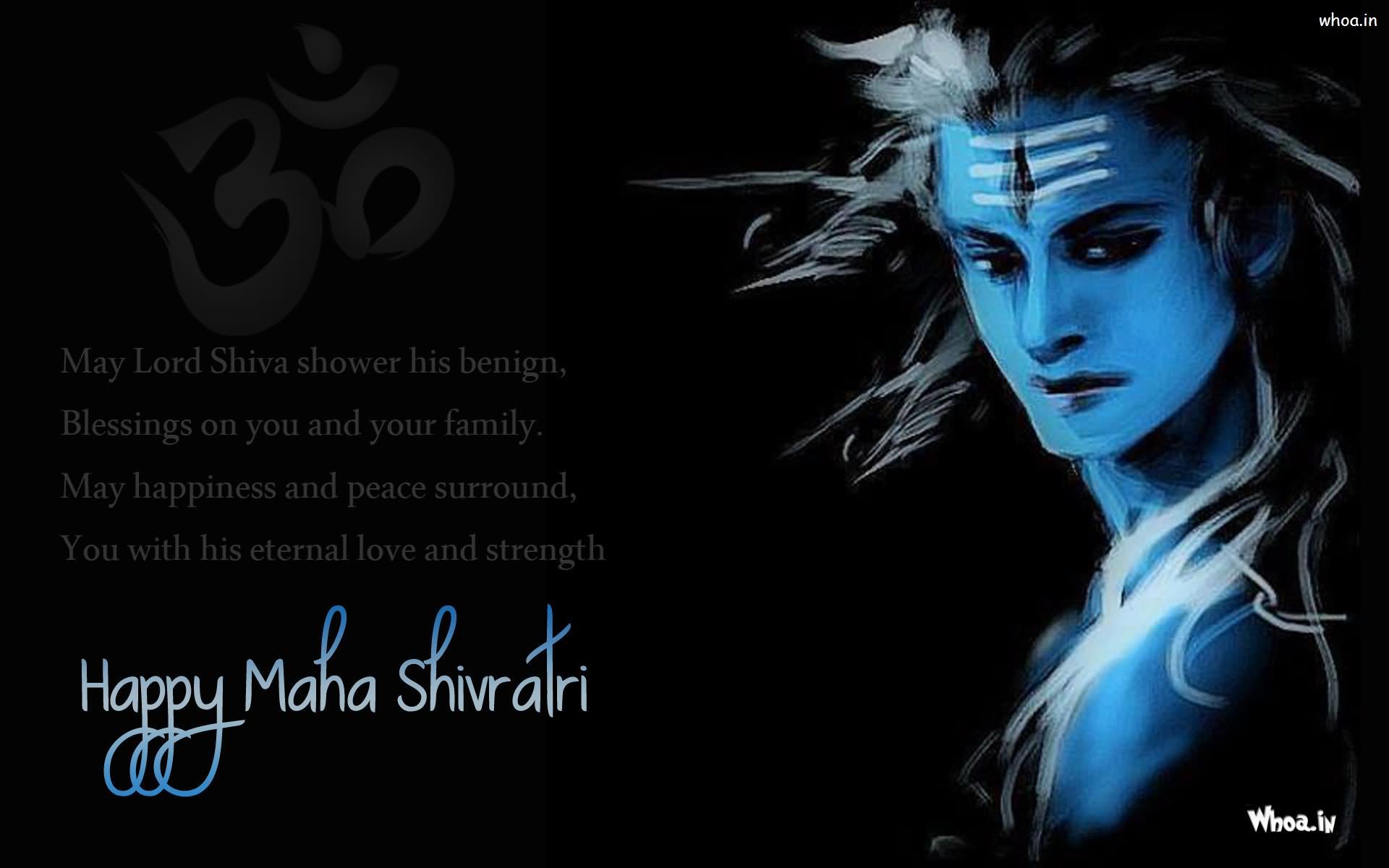May Lord Shiva Shower His Benign Blessings Happy Maha Shivratri