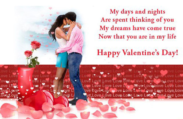 My Days And Nights Are Spent Thinking Of You Happy Valentines Day