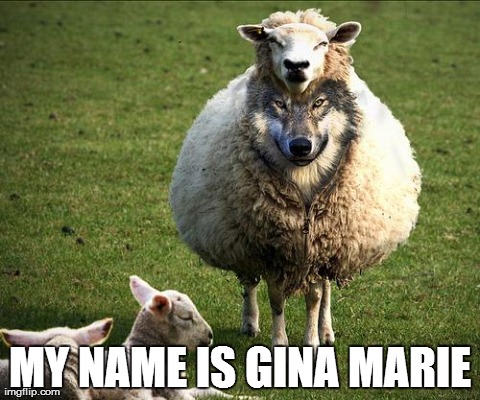 My Name Is Gina Marie Funny Wolf Meme