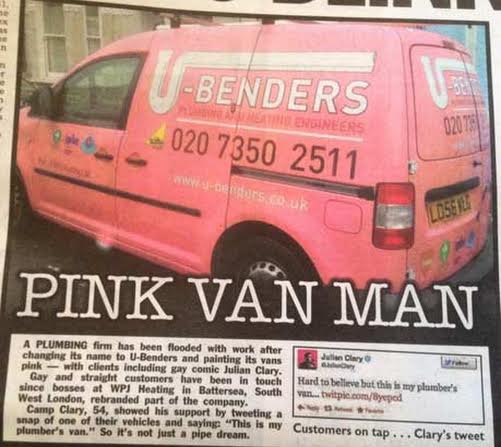 Pink Van Man Funny Picture