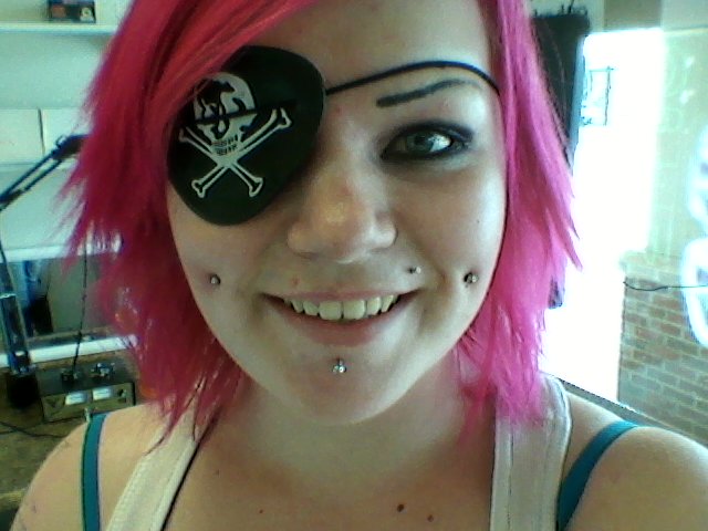 Pirate Girl With Monroe And Dimple Piercing