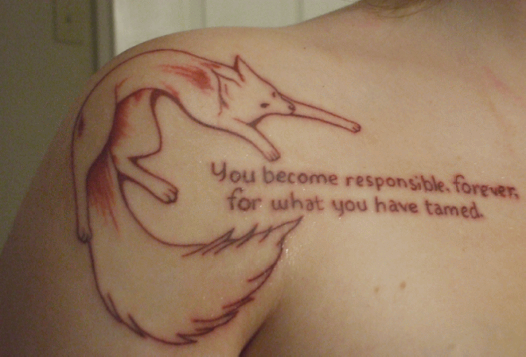 Red Fox Tattoo On Shoulder