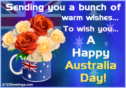 Sending You A Bunch Of Warm Wishes To Wish You A Happy Australia Day