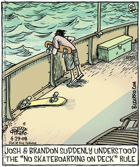 Skateboarding Funny Cartoon Picture