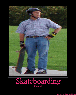 Skateboarding Funny Poster