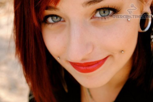 Smiling Girl With Dimple Piercing