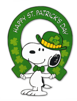 Snoopy With Happy Saint Patrick's Day Banner